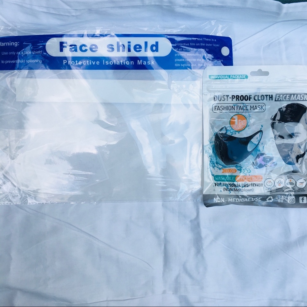 FACE MASK & FACE SHIELD! FOR ADULTS!